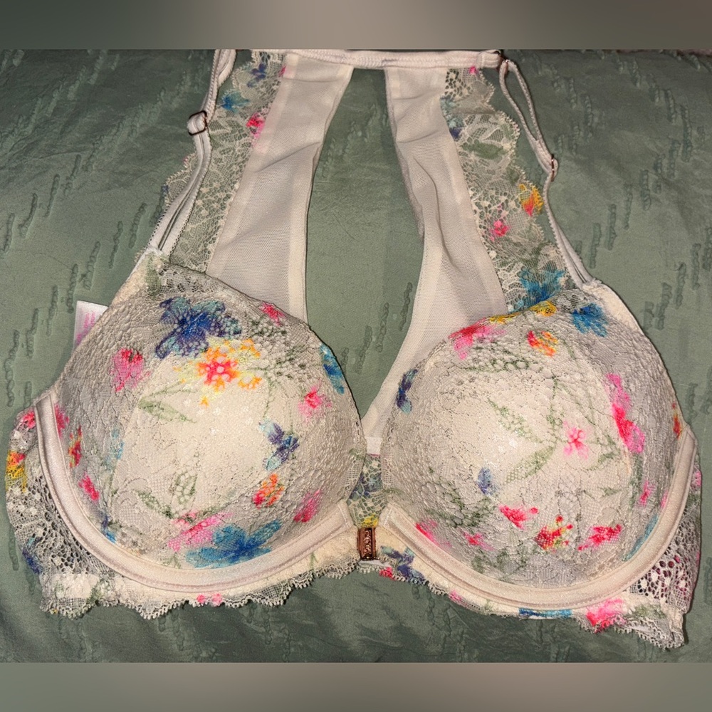 Victoria's Secret Multicolor Floral Lace Bra